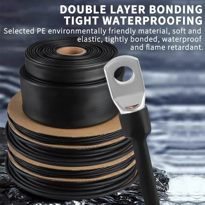 100 Meters/ 10M 3:1 Ratio Adhesive Lined Heat Shrink wrapping Tube kit Insulation Thermoresistant tube