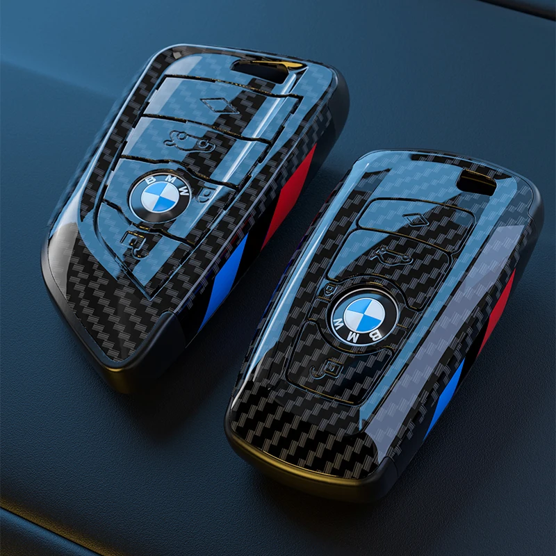 ABS Car Key Case Cover Shell Fob for BMW 1 2 3 4 5 6 7 Series X1 X3 X4 X5 X6 X7 F10 F20 F30 G20 G30 G01 F15 F16 G02 G05 F34 Bag for key case