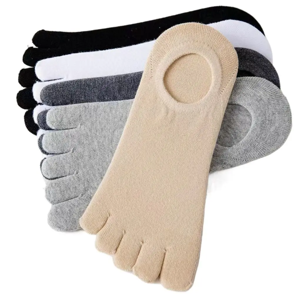 

Cotton Men's Five Toe Socks Fashion Simple Anti-skid Five Finger Invisible Socks Sport Sock Breathable Running