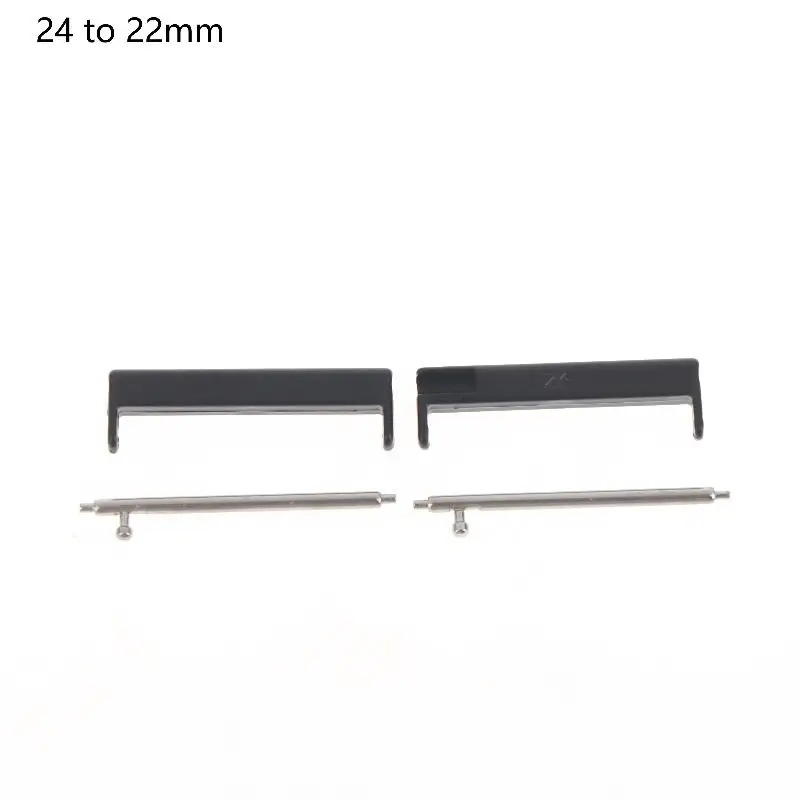 Premium Wristband Adapter for Smartwatch Accessories - 1 Pair 24mm to 22mm/20mm Replacement Connector