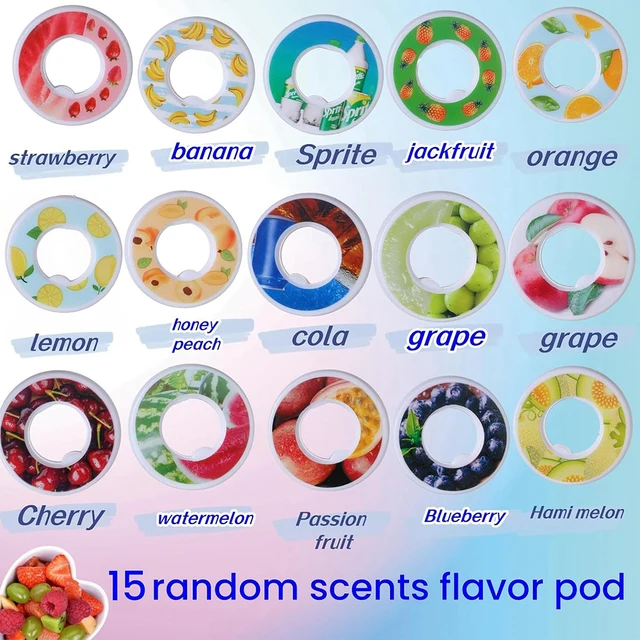 1pcs Air Flavor Pods Water Bottle Flavor Caps Fruit Scent Pods for Water Bottles Sports Water Cup Rings Outdoor Sport 5