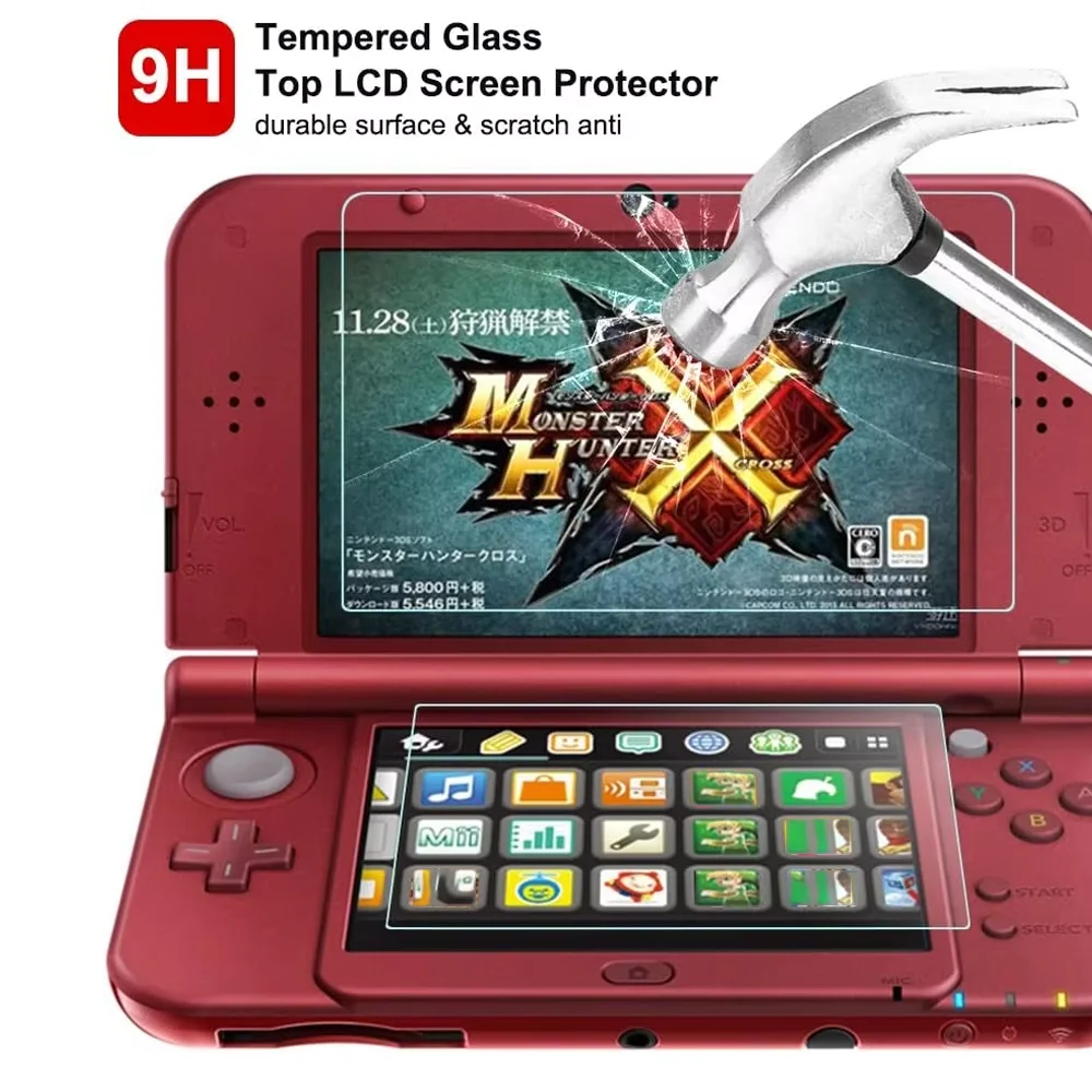 Tempered Glass Protector for Nintendo 3DS XL
