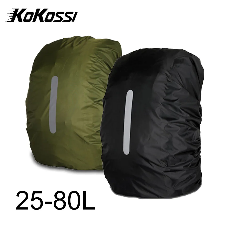 Backpack Rain Cover KoKossi 1Pcs 25-80L Backpack Rainproof Cover Outdoor Sports Cycling Hiking Backpack Mountaineering Camping Dust Cover Woman Men