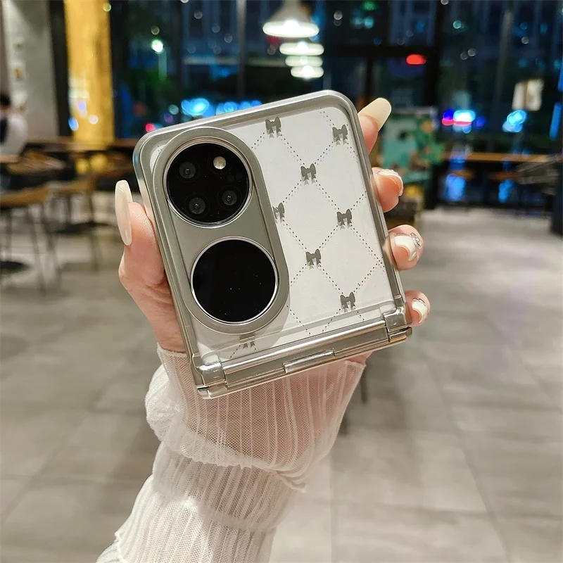 Bow Clear Phone Case For Huawei P50 Pocket Glitter Transparent Silicone Cover For Huawei Pocket S