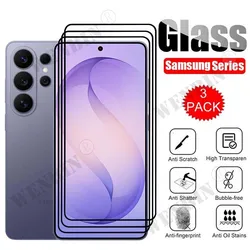 3Pcs Premium Tempered Glass Screen Protector Set - Galaxy S26 FE (Clear)