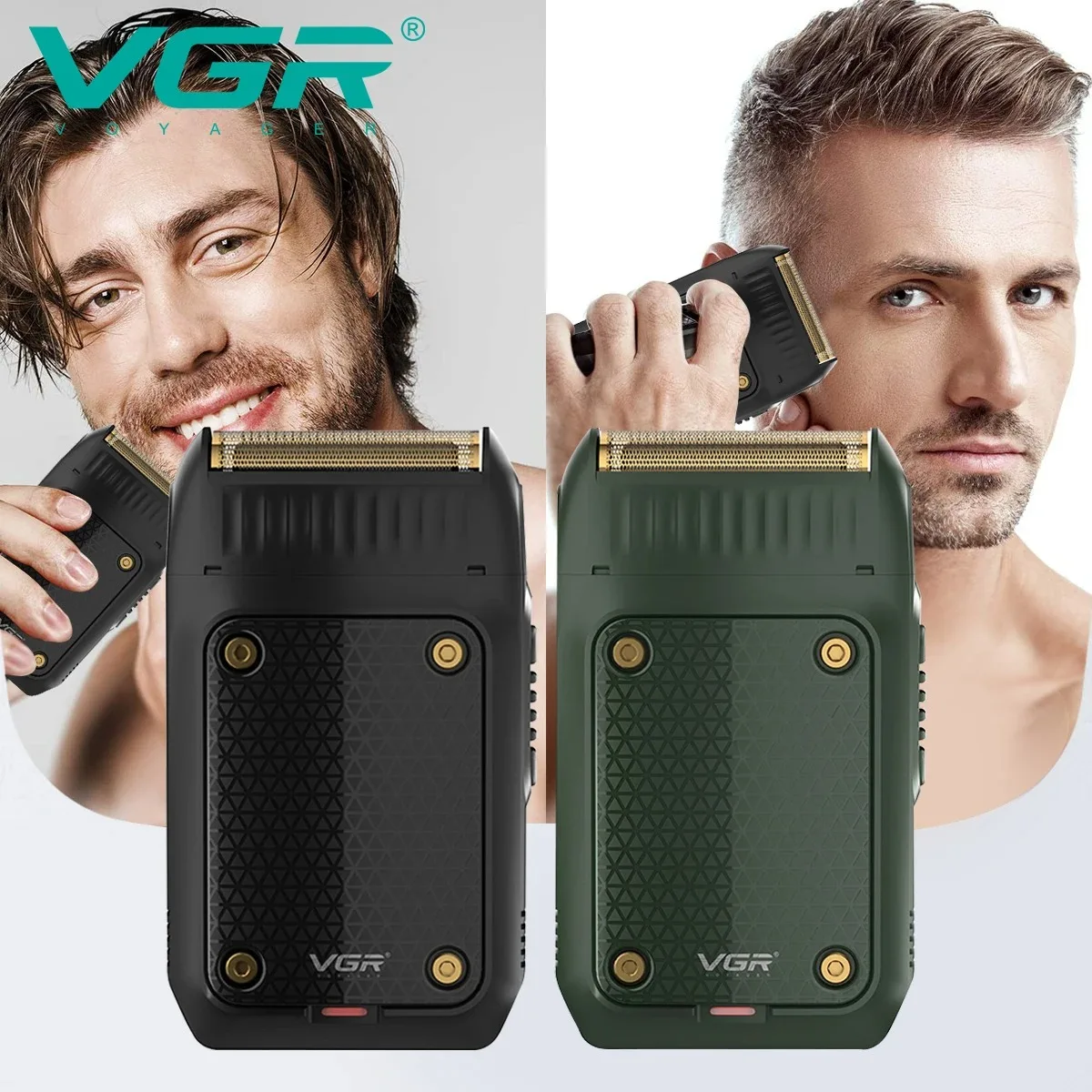 VGR Shaver Portable Reciprocating Aluminum Foil Shaver Rechargeable Professional Machine Shaving Electric Shavers for Men V-353 electric shaver