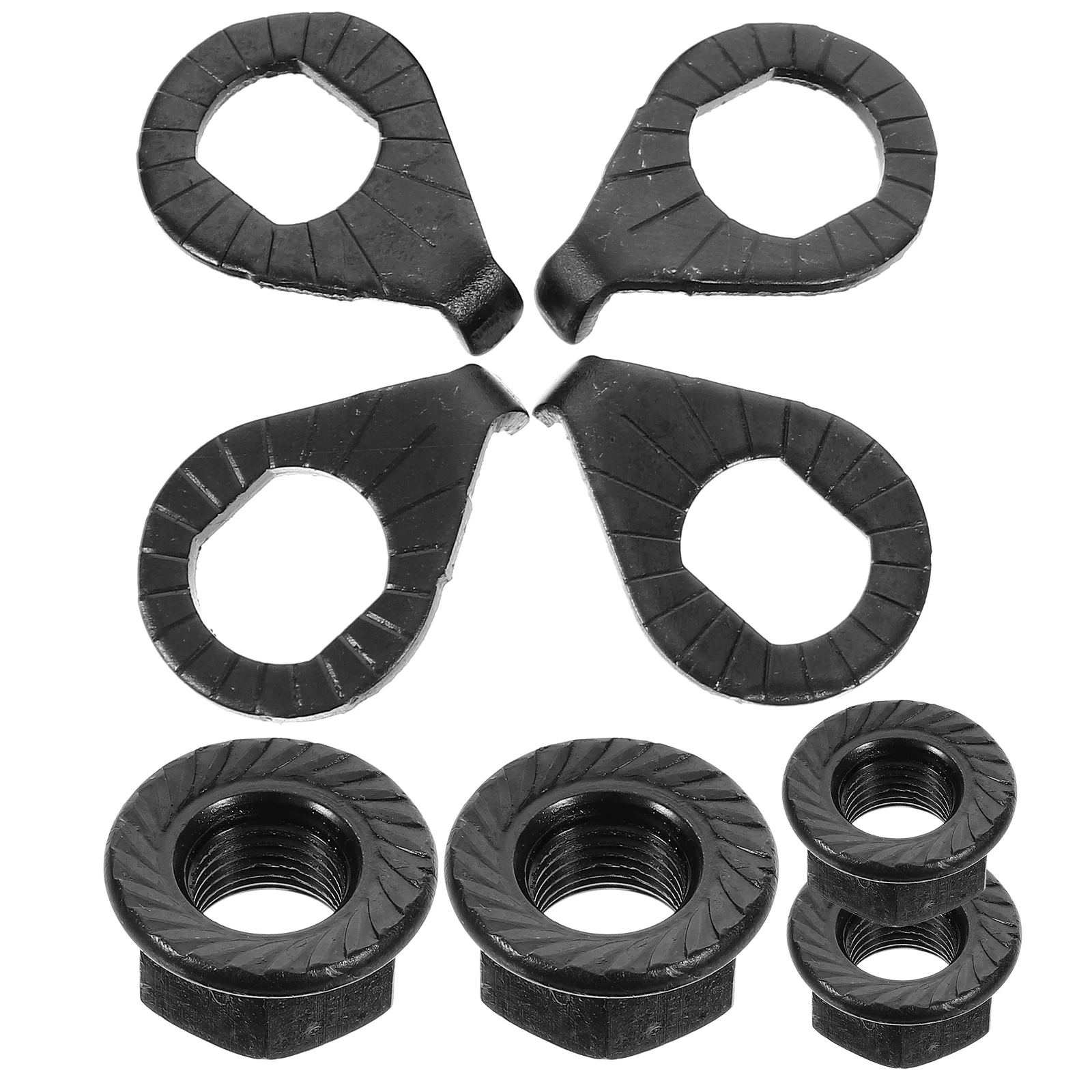 

Safety Hub Nuts Hanger for Bicycles Fastening Washers Kit Iron Axle Fixed Flange