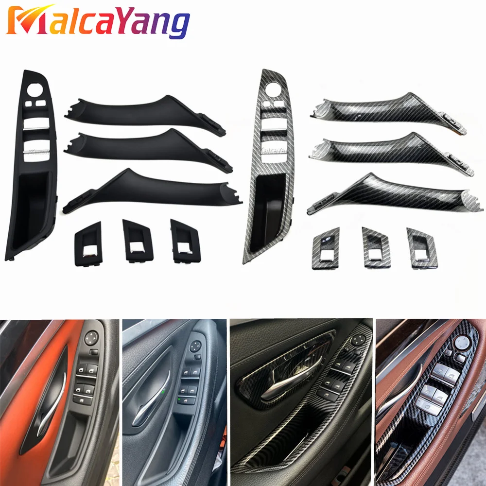 

7Pcs Left Hand Drive LHD For BMW 5 series F10 F11 F18 2010-2016 Car Interior Inner Door Handle Panel Pull Trim Cover 51417225879