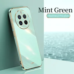 Cover per telefono in silicone morbido ShockProof con plating di lusso quadrato