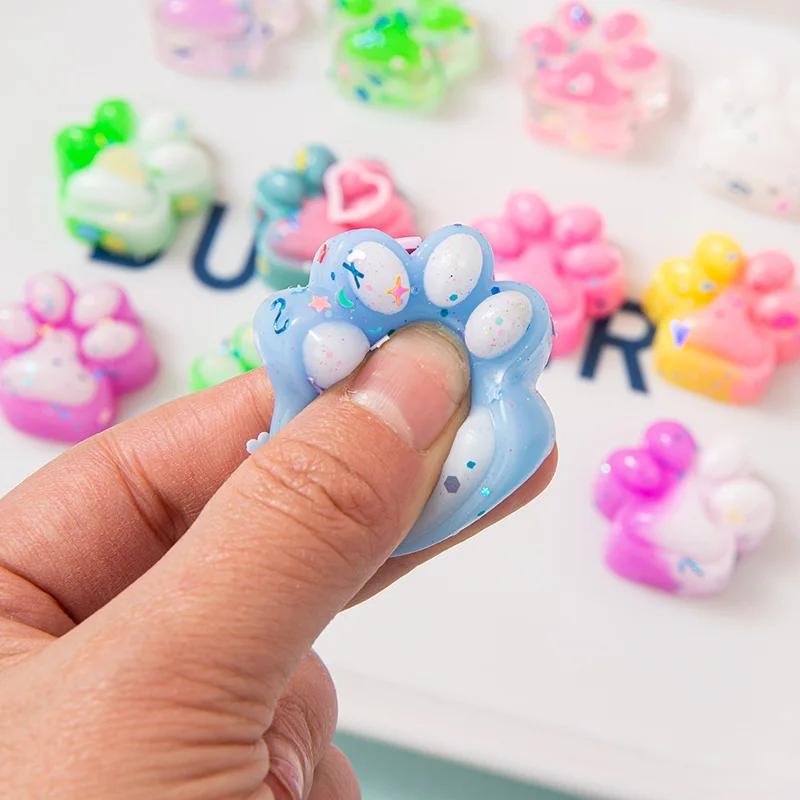 Cute Cat Claws Pinch Mini Fidget Toys 10/30/50pcs Kids Birthday Party Favors Goodie Bag Pinata Fillers Christmas Easter Gifts