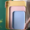 Plastic Wheat Straw Storage Tray Eco-friendly Large Capacity Rectangular Serving Tray Exquisite Fruit Salad Tray Hotel 4