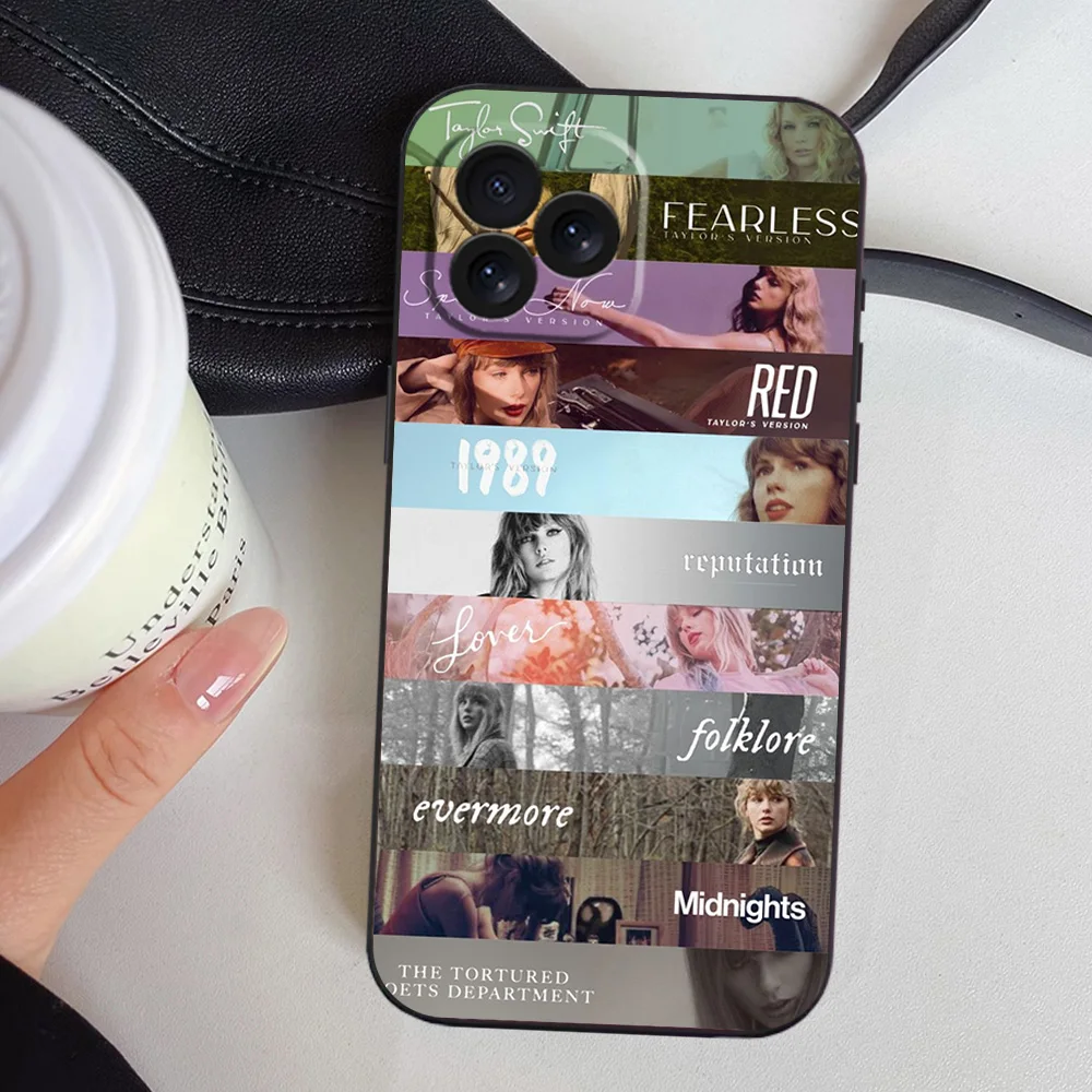 thumbnail image 1 of Funda de teléfono T-Taylors Singer S-Swift-S Hot para iPhone 12 11 13 14 15 16 Max Pro Plus, funda de silicona suave negra, 1 of 5