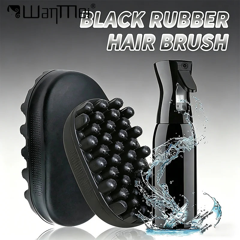 Lot de 2 brosses éponge torsadées pour cheveux bouclés avec vaporisateur, outils de coiffure afro pour dreadlocks et boucles africaines, pour salon 1