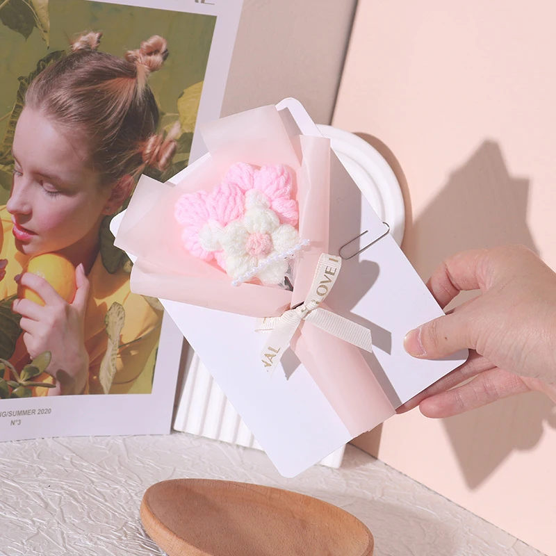 3D Pop-Up Flowers Greeting Cards Attificial Bouquets Puff Flowers Wedding Birthday Party Postcard Invitations Cards Gifts Decor