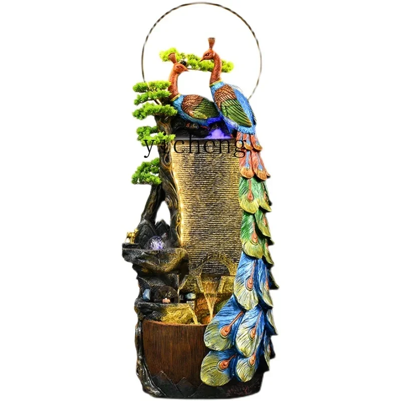 

YY Circulating Water Landscape Rockery Fountain Light Luxury Living Room Decoration