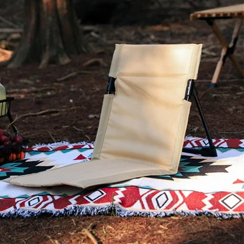 Foldable Camping Chair Outdoor Garden Park Single Lazy Chair Backrest Cushion Picnic Camping Folding Back Chair Beach Chairs