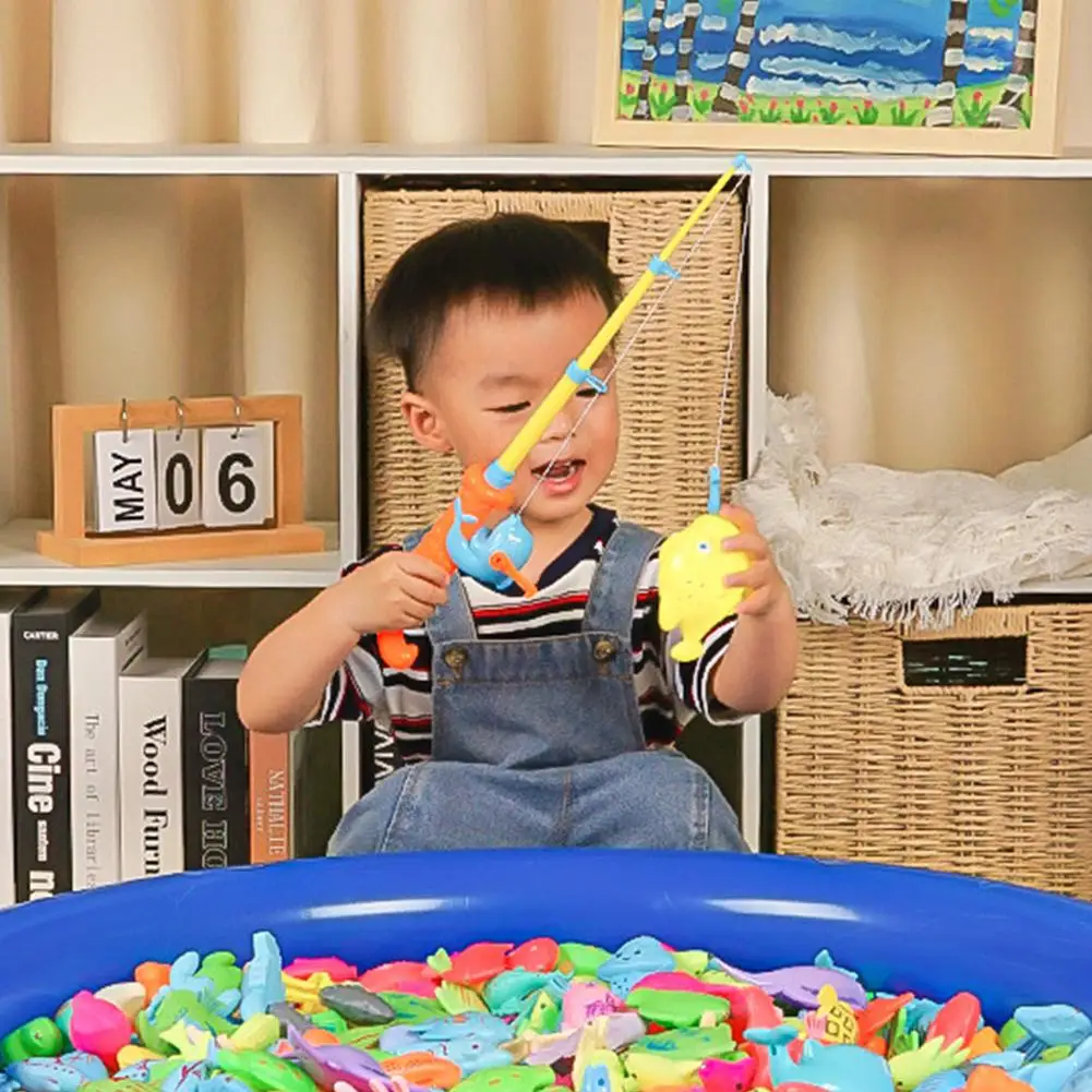 Kids Fishing Toy Set Play Water Toys for Kids Magnetic Rod and Fish Indoor Outdoor Leisure Entertainment Games for Children Toy - 3