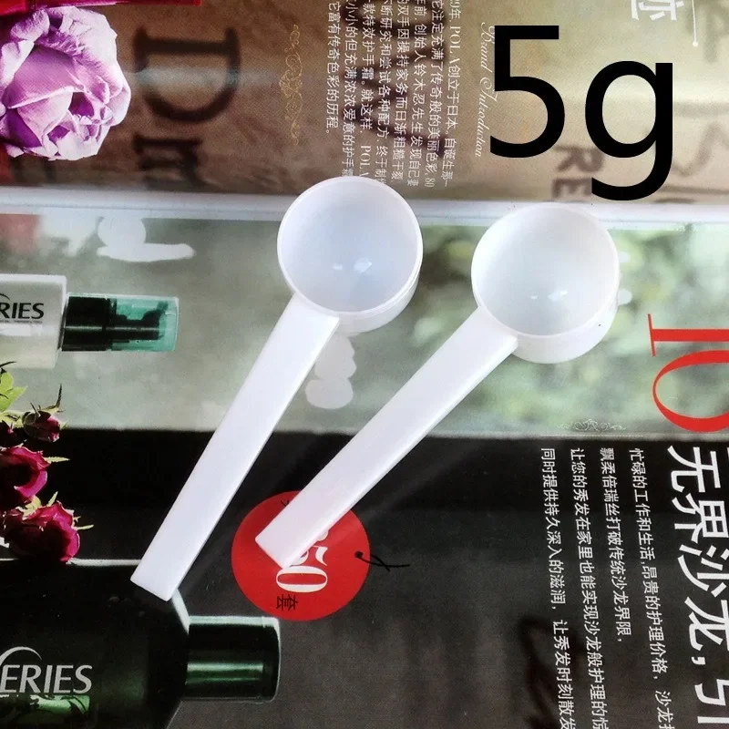 5/10pcs/set 10ml 5g Reusable Food Grade Spoon Plastic Measuring Scoop PP Measure Spoon Milk Coffee Teaspoon Milk Powder Kitchen