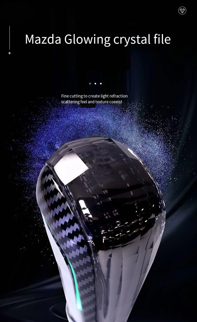 Crystal Shift Knob Is Suitable For Mazda Series, With A Seven Color Led Gear Hea