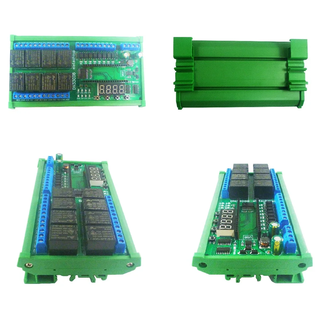 간단한 PLC IO 확장 보드 다기능 지연 릴레이 모듈, RasPi RPI 라즈베리 파이 피코 파이썬 C ++ 용, 8ch RS485