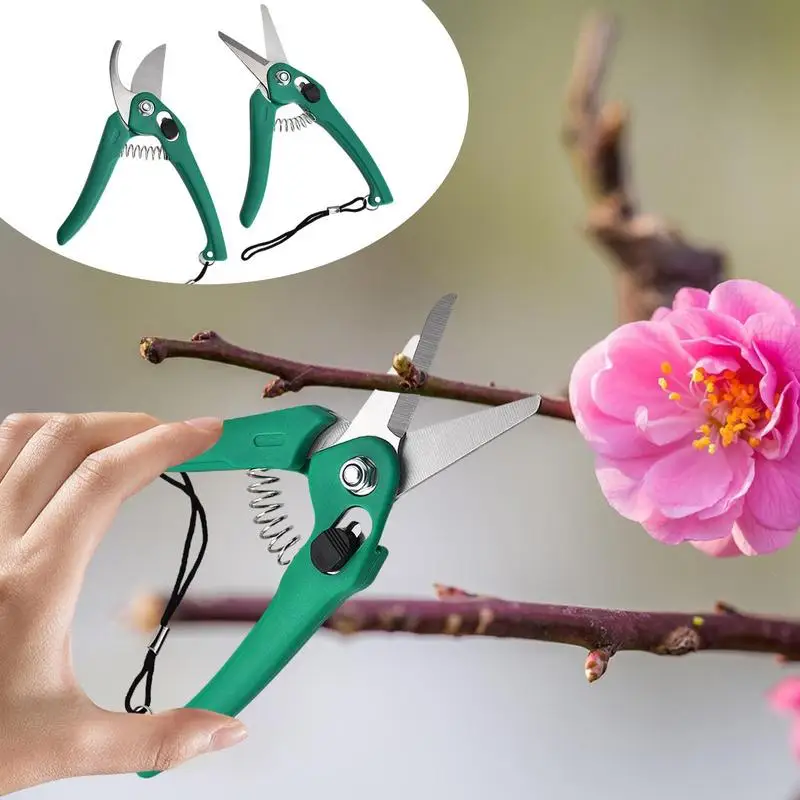 

Pruning Scissors Stainless Steel Gardening Labor Saving Non Slip Handle Professional Garden Pruner Orchard Plant Branch Trimmer