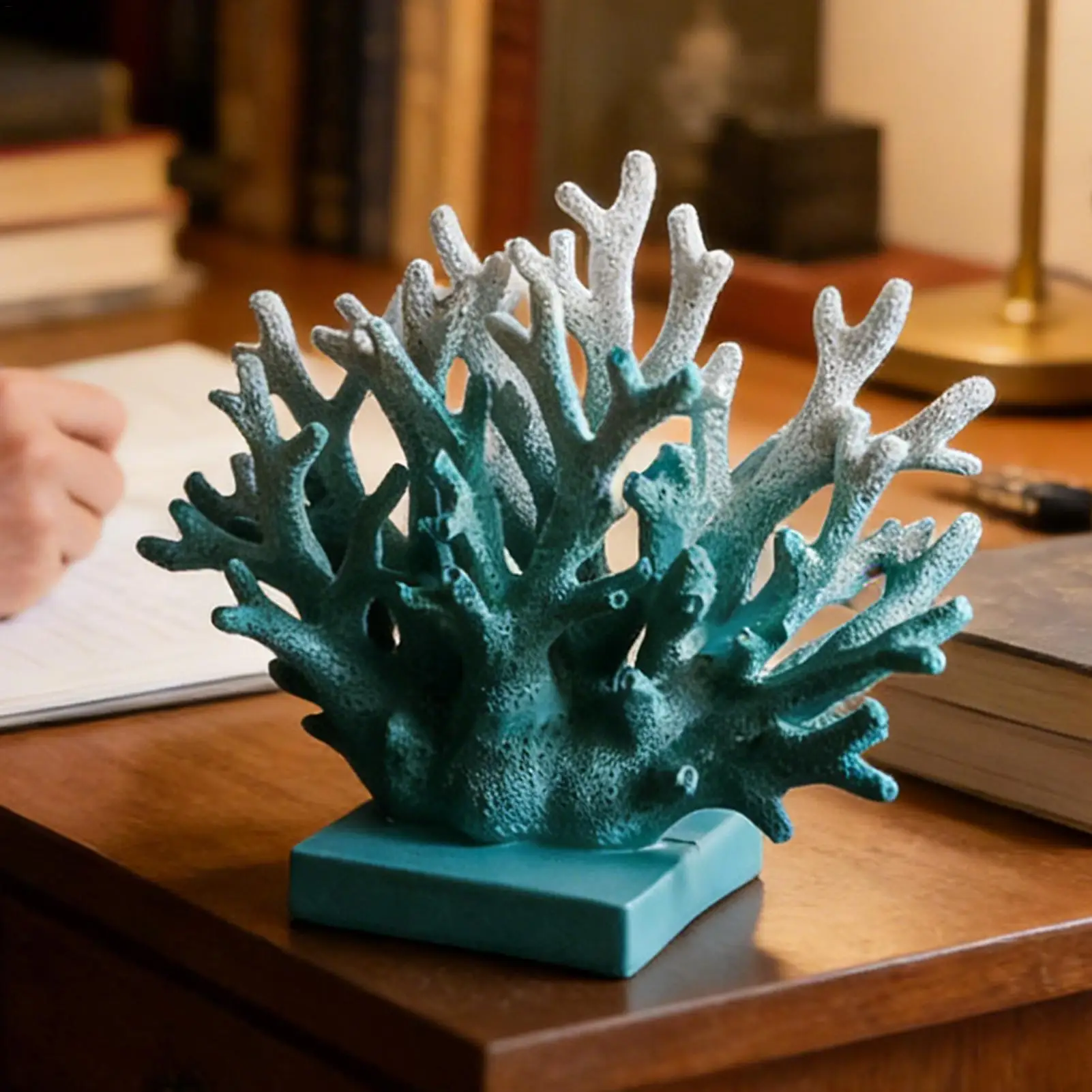 Sea-Themed Realistic Coral Resin Statue