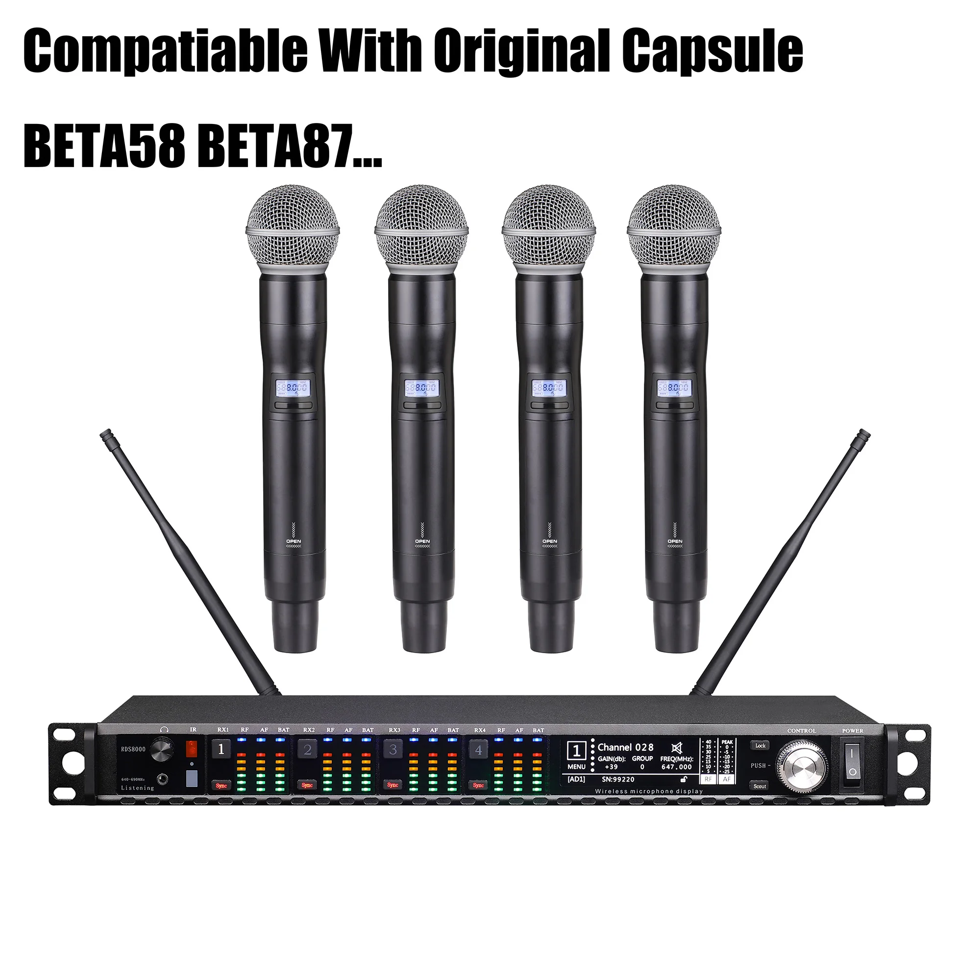 Leicozic-4-Channel-Wireless-Microphone-50mW-Axxient-Digital-KSM9 ...