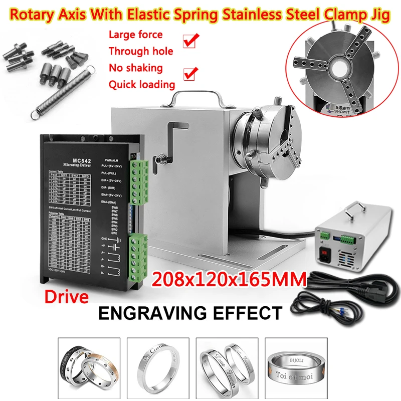 Industrial Ring Jewelry Rotary Axis With Elastic Spring Stainless Steel ...