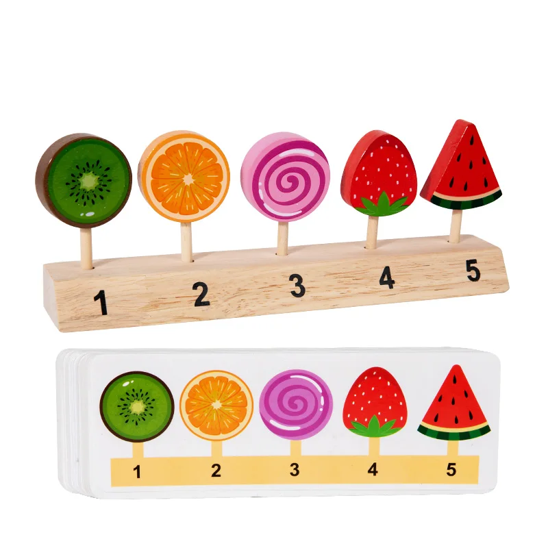 Wooden Montessori Ice Cream Toys Toddlers Pretend Play Simulation Food Game Kitchen Accessories Toys for 3 4 5 Year Old