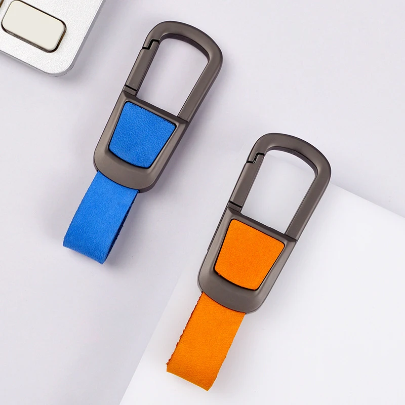 Luxury Leather Keychain - Classic Key Ring Holder & Bag Charm Gift Accessory