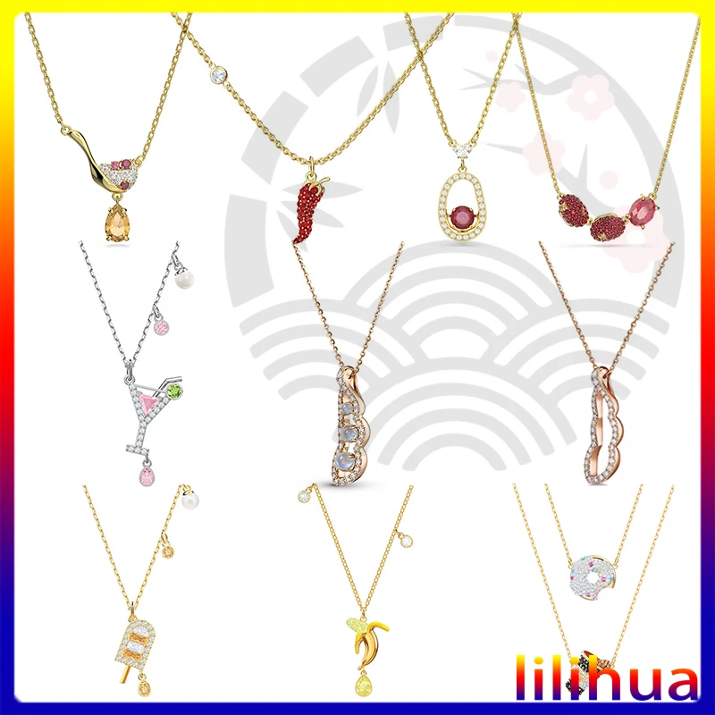 

XL042 Cute Red Pepper Drink Cup Light Luxury Exquisite Red Bean Peanut Necklace Fashion Party New Trendy Gift Free Shipping