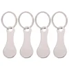 4pcs Cart Unlocker Metal Shopping Cart Tokens Key Chains Token Key Ring Decorative Keychain Multipurpose Shopping Portable For 1