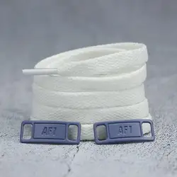 4 - Piece AF1 Shoelace & Decoration Set: Black & White Original Sneaker Accessories - 160cm (White - Gray purple)