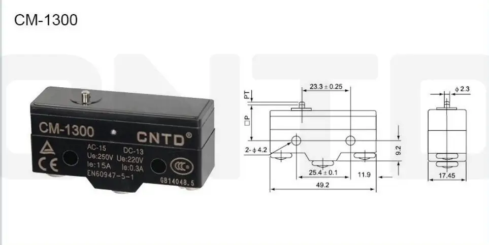 1PC LADEVR micro switch CM-1705 travel limit switch 