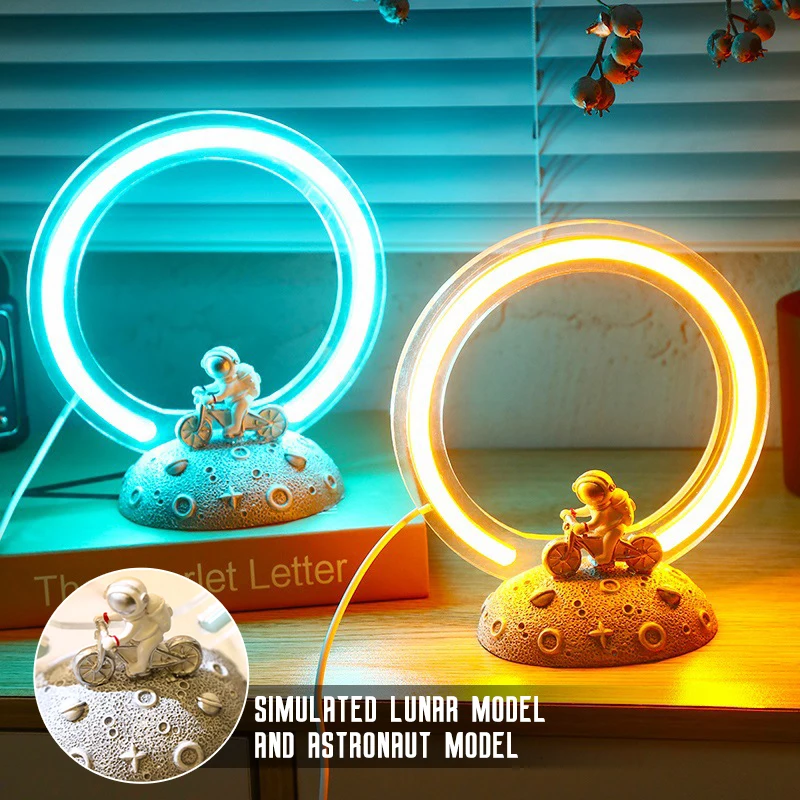

Creative 3D Quicksand Painting Astronaut Night Light LED Spaceman Atmosphere Night Light Ornament Bedside Table Lamp Kids Gifts