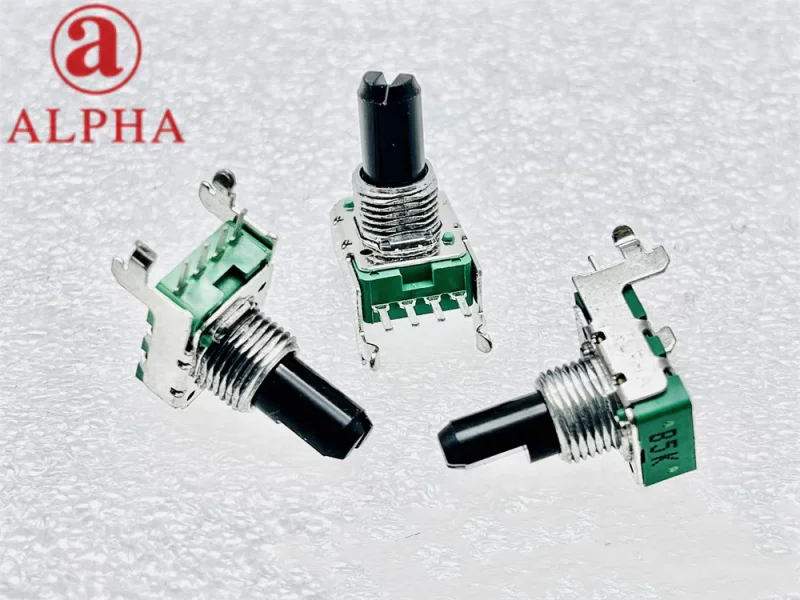 1pcs Single loop rotary potentiometer RK11 B5K B10K 4Pin The shaft length is 15mm rotary potentiometer adjustable resistor electronic components