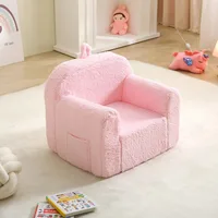 Portable Comfy Toddler Chair for Boys & Girls, Soft Baby Armchair with Removable Washable Sherpa Cover, Ideal for Reading and Pl 6