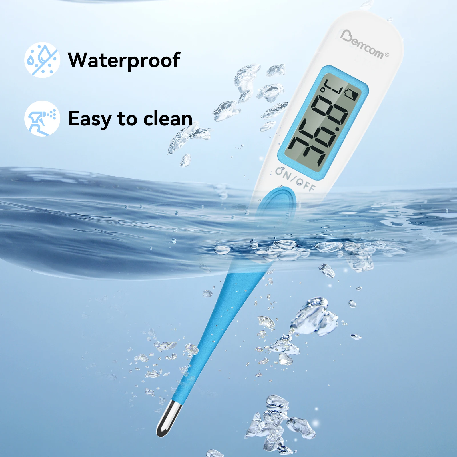 1PCS basal pink digital body Clinical fever Medical Equipment Tools Dry thermometers for people children Waterproof soft head 4