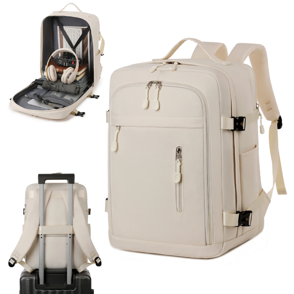 Travel Backpack for Men and Women, Short-Distance Travel Bag, Large-Capacity College Student Computer Bag, Business Trip Storage Luggage Bag