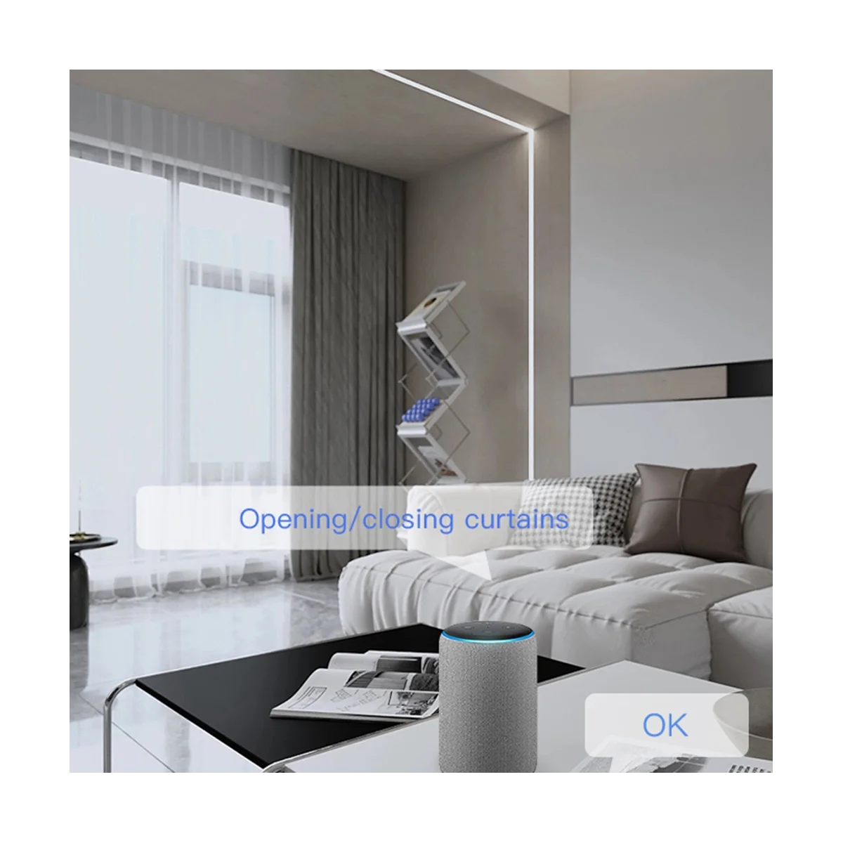 

Tuya Smart Automatic Curtain Opener+Gateway Bluetooth Track Curtains Switch Robot Remote Control for Alexa Google Home