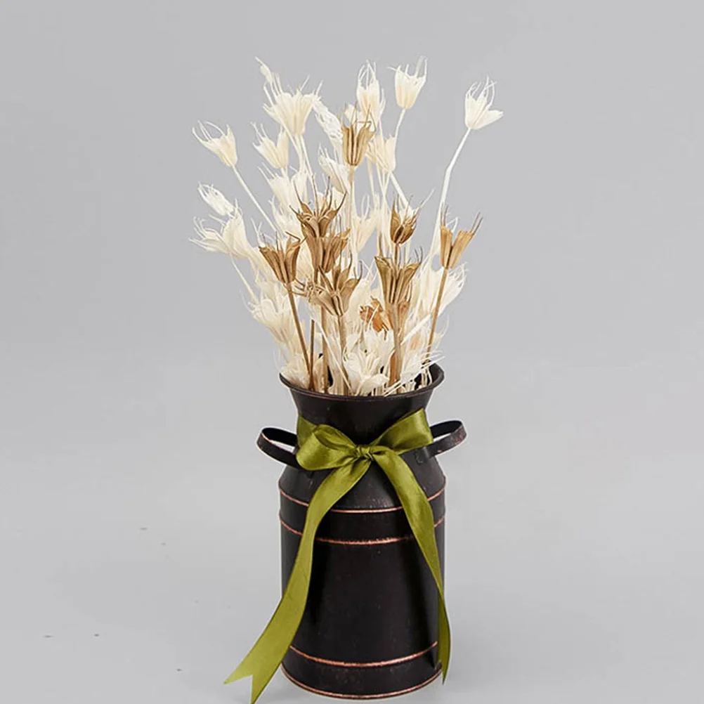 

Tin Flower Bucket Iron Rustic Pot Vase Retro Decoration Farmhouse Vases Festival Gift Vintage