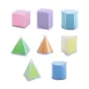 8 Pieces Transparent Geometric Shapes Blocks Montessori Toys Stacking Game Math Toys Educational Toy for Ages 2+ Kids Babies 6