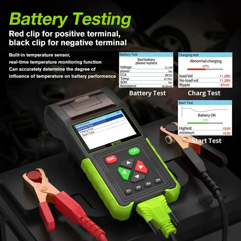 YYHC-BT500 Battery Test 12V 24V 20-2000CCA automatic battery analyzer alternator starter tester