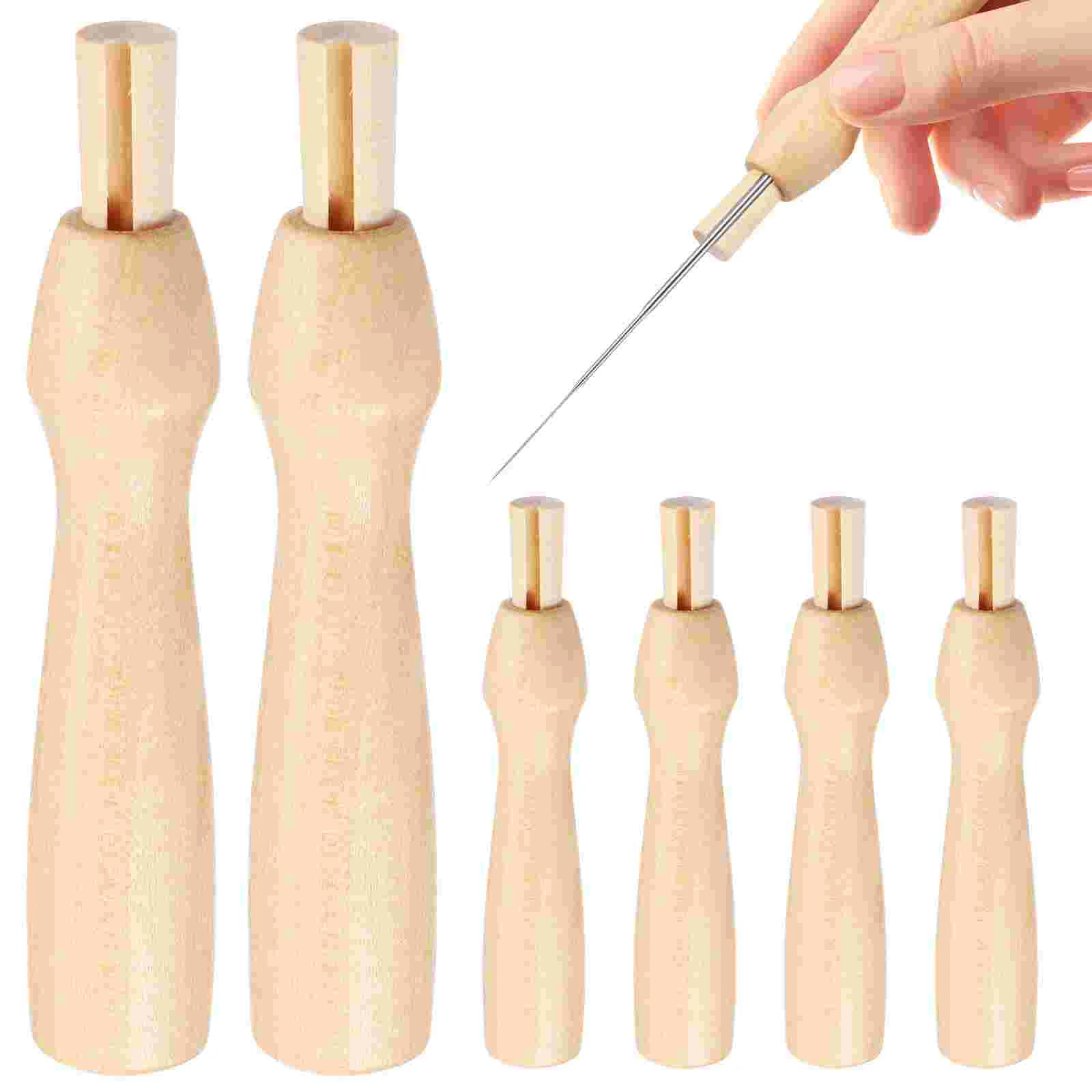 

10 Pcs Wooden Handle Needle Felting Tools Crafts Supplies for Making Handles