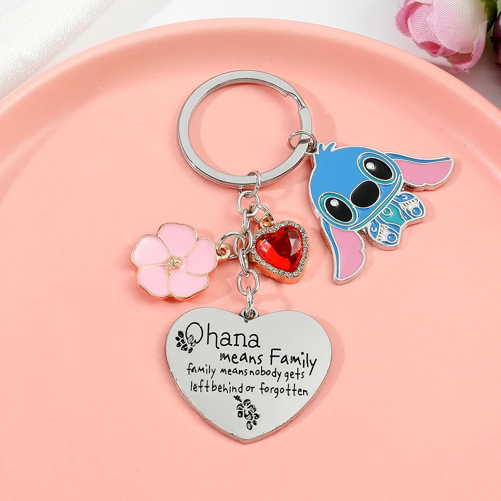 Stitch Keychain stitch keychains for Car Keys Ohana Means Family