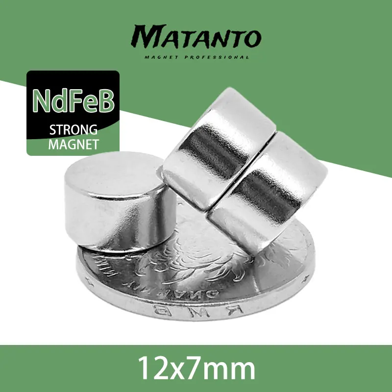 

5/10/20/30/50PCS 12x7mm Neodymium Magnet Permanent N35 Super Strong Powerful Magnets Imanes Disc Circular Magnetic Holder