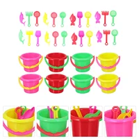 8 Sets Beach Bucket Outdoor Play Toys Kids Sand Digging Plastic Child Playing 1