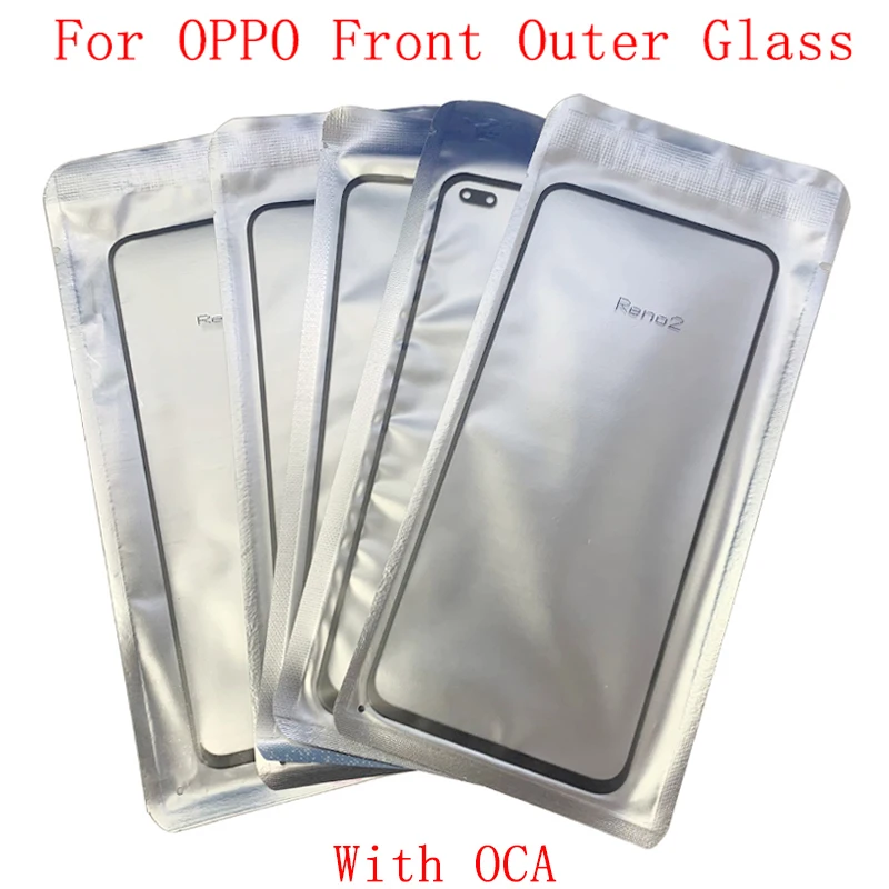 

5Pcs Front Outer Glass Lens Touch Panel Cover For OPPO A93 A92 A92S A91 A83 A73 A72 A55 A53 A52 Glass Lens with OCA