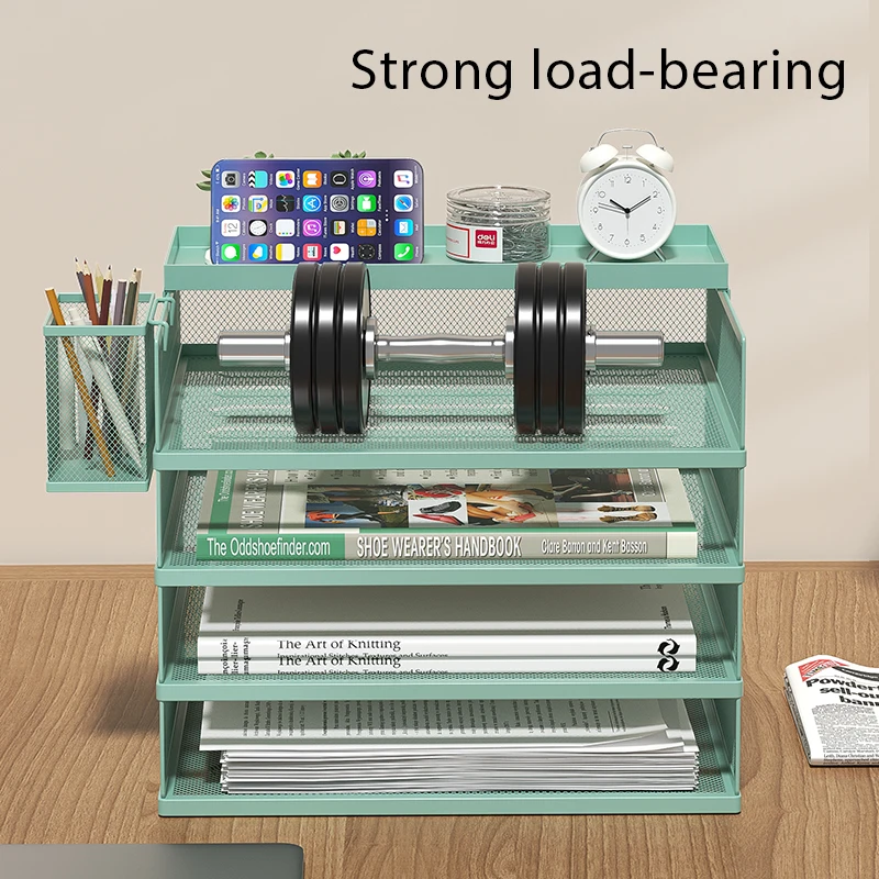 Letter tray with handle mesh desktop file organizer paper tray desktop organizer for school office home metal mesh