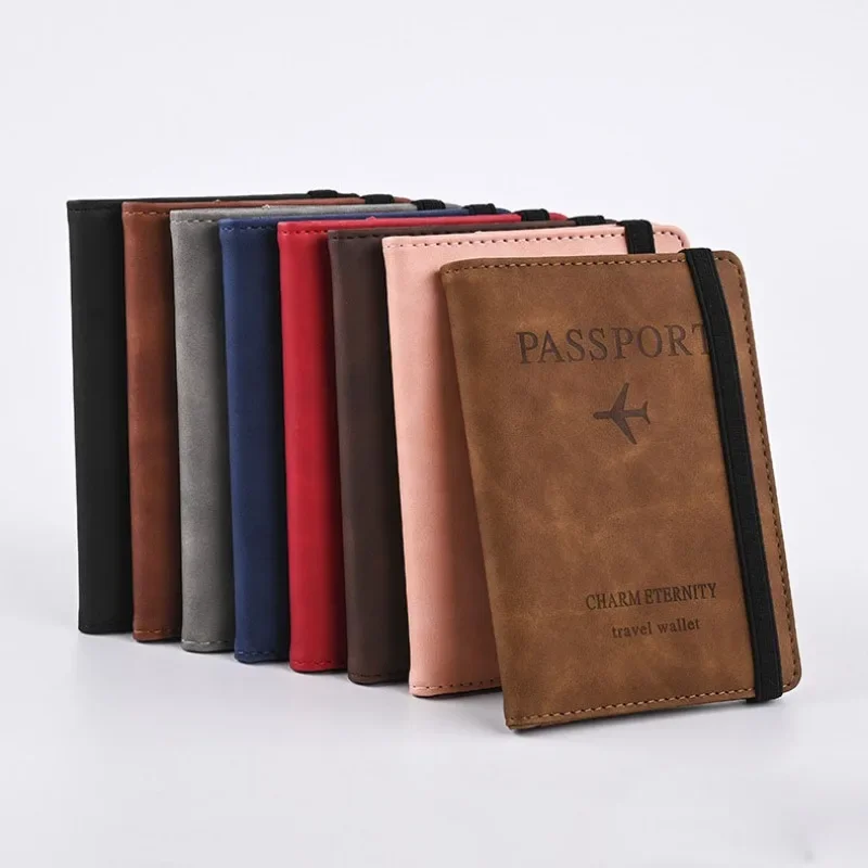 

Multi-Function ID Bank Card PU Leather Passport Wallet Case Travel Accessories Vintage Business Passport Covers Holder Case